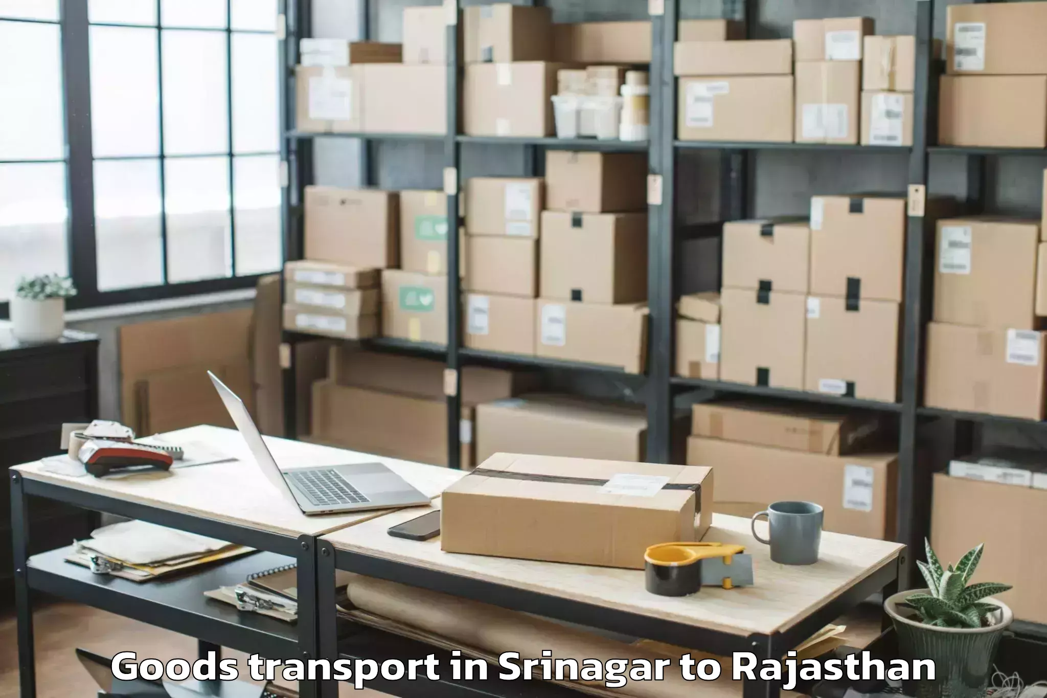 Easy Srinagar to Sadulshahar Goods Transport Booking